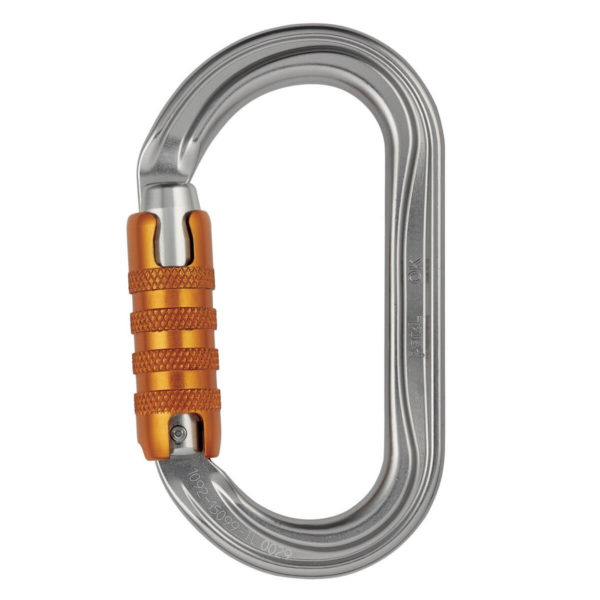 ok trilock petzl mosquetón simétrico petzl espeleología