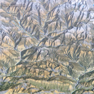 mapa pirineu catala sua relieve