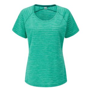 Wisp Tee Wmns Red Grapefruit Marl Rab camiseta mujer montaña