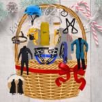 Cesta de Navidad Las Abuelas de Sevil cesta de material de montaña y escalada espeleo