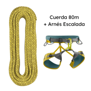 Cuerda 80m + Arnés Escalada