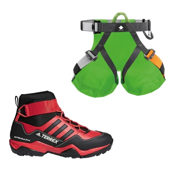 Botas Adidas + Canyon Petzl oferta botas de barrancos y arnés barranquismo